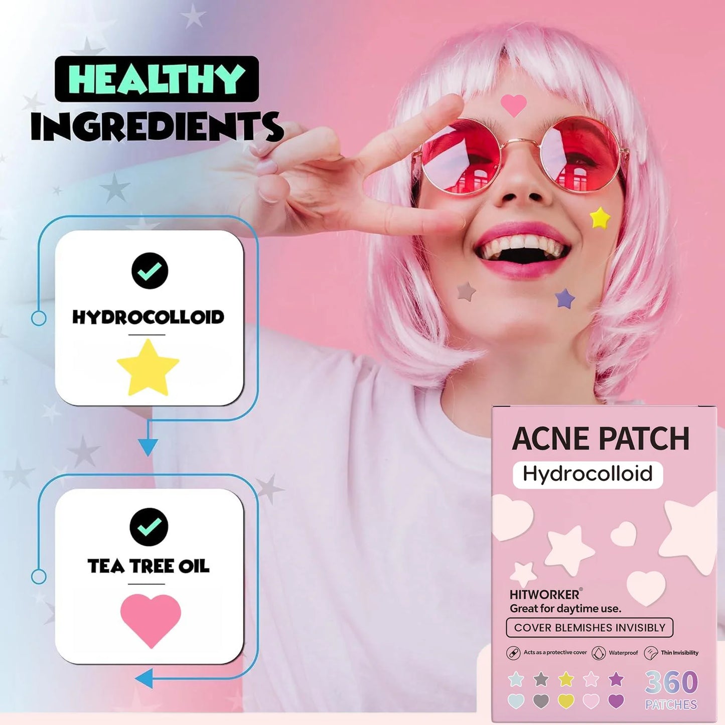 Star and Heart Acne Patch